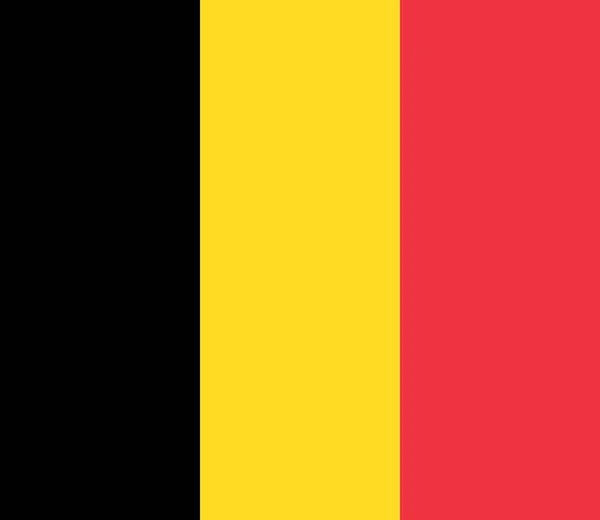 Nationalflagge Des Landes Belgien Für Den Offiziellen Gebrauch Schwarz Gelb — Stockvektor