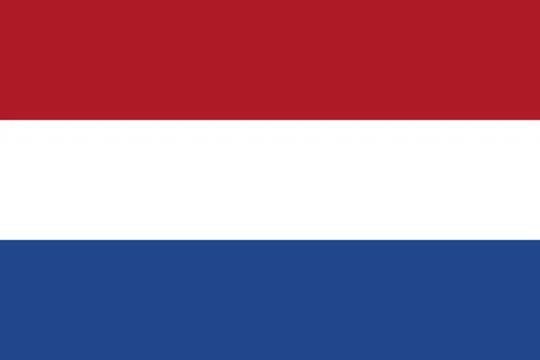 Bandera Nacional Del País Países Bajos Rojo Blanco Azul — Vector de stock