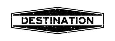 Grunge siyah hedef word altıgen lastik mühür damgası beyaz arka plan üzerinde