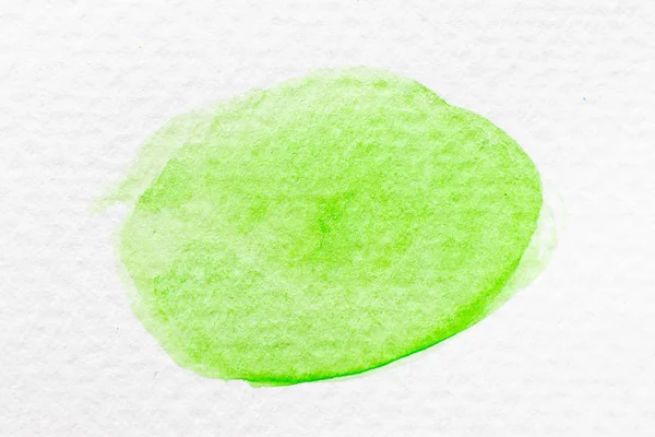 Dibujo Color Verde Acuarela Como Pincel Banner Sobre Fondo Papel — Foto de Stock