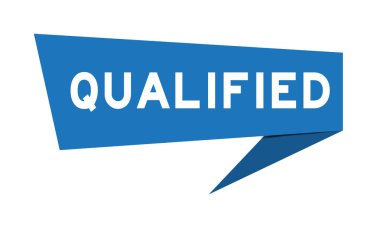 Beyaz arka plan (vektör üzerinde nitelikli kelime ile mavi kağıt konuşma banner)