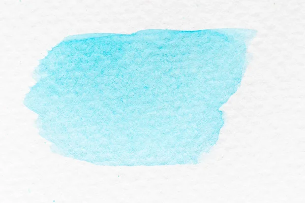 Синій Або Світло Блакитний Кольоровий Акварельний Малюнок Пензлик Або Банер — стокове фото