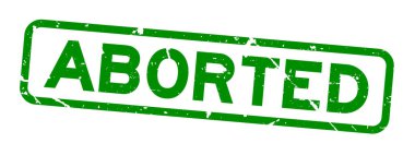 Grunge yeşil word Meydanı lastik mühür damgası beyaz zemin üzerine iptal edildi.