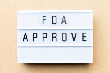 Fda onaylı Word ahşap arka plan üzerinde beyaz lightbox