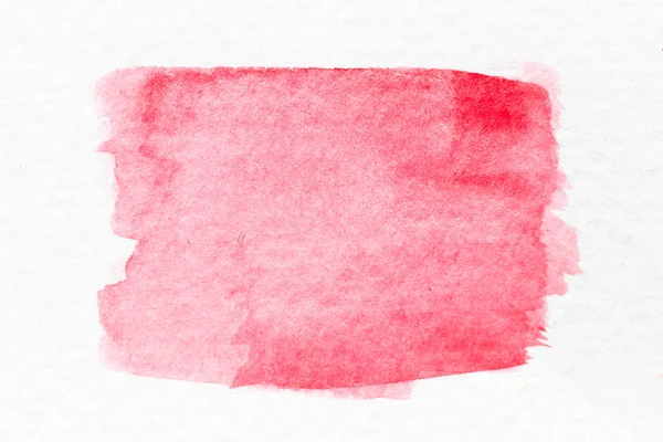 Aquarel Handdrawing Rode Kleur Als Borstel Banner Achtergrond Wit Papier — Stockfoto