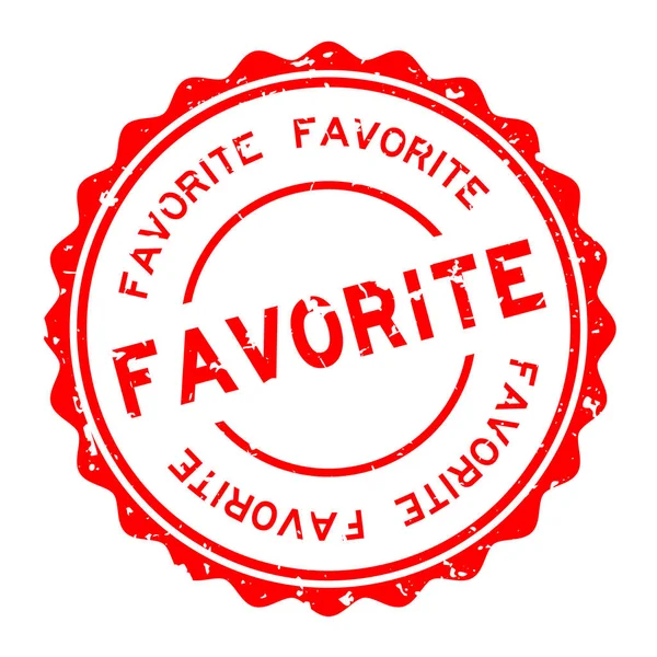 Grunge kırmızı beyaz arka plan üzerinde yuvarlak lastik mühür damgası en sevdiğim kelime