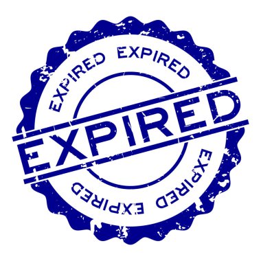 Grunge mavi beyaz arka plan üzerinde yuvarlak lastik mühür damgası kelime süresi