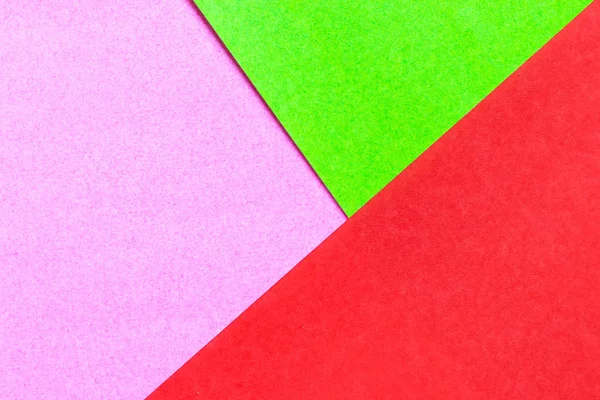 Papír s abstraktním zeleným, růžovým a červeným barevným papírem s texturovými mezerami pro návrh a dekoraci — Stock fotografie