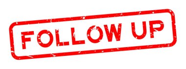 Grunge kırmızı beyaz arka plan üzerinde kelime kare kauçuk mühür damga takip