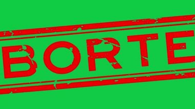 Grunge kırmızı iptal kelime kare kauçuk mühür damga yeşil arka planda uzaklaştırmak