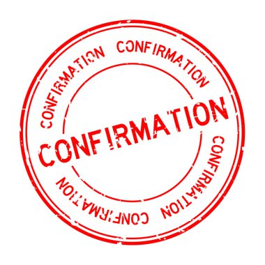 Beyaz arka planda grunge kırmızı onay kelime yuvarlak kauçuk mühür iş damgası