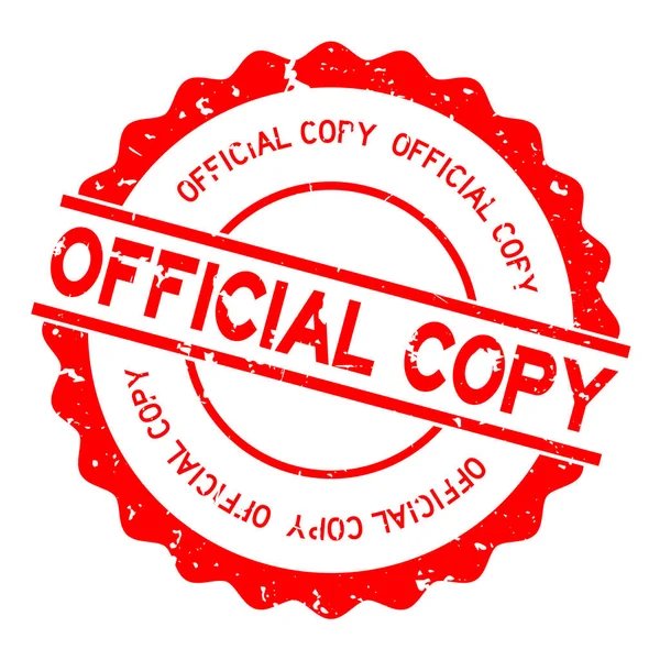 Grunge rouge copie officielle mot rond caoutchouc cachet sur fond blanc — Image vectorielle