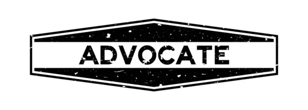Grunge fekete ügyvédje szó hatszög gumi pecsét bélyegző fehér háttér — Stock Vector