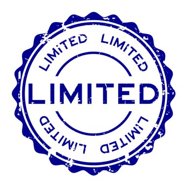 Beyaz arka plan üzerinde Grunge mavi sınırlı kelime yuvarlak kauçuk mühür damga