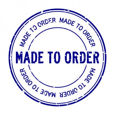 Grunge mavi beyaz arka plan üzerinde kelime yuvarlak kauçuk mühür damga sipariş etmek için yapılan