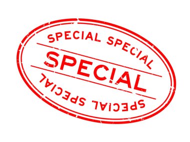 Beyaz arka planda grunge kırmızı özel kelime oval kauçuk mühür damgası