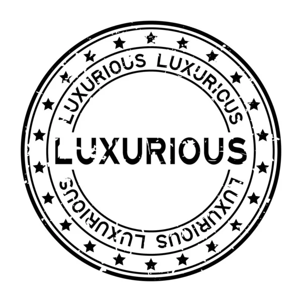 Grunge noir luxueux mot carré cachet en caoutchouc sur fond blanc — Image vectorielle