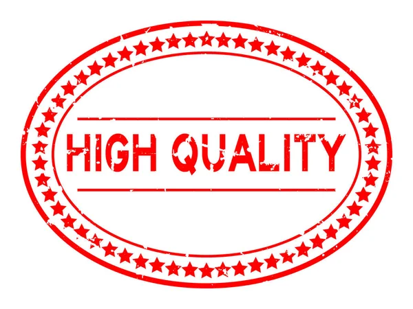 Grunge rouge mot de haute qualité timbre de joint en caoutchouc ovale sur fond blanc — Image vectorielle