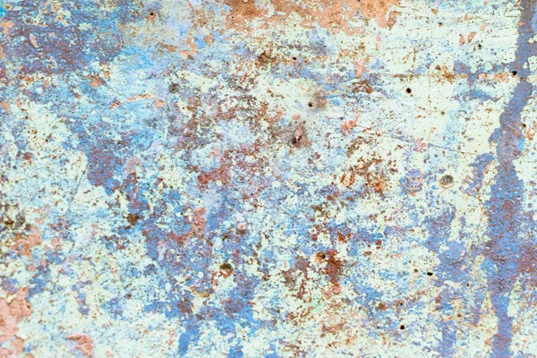 Fondo texturizado de hormigón con grieta de pintura de color azul —  Fotos de Stock