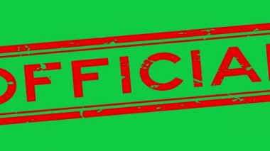 Grunge kırmızı resmi kelime kare kauçuk mühür damga yeşil arka plan üzerinde uzaklaştırmak