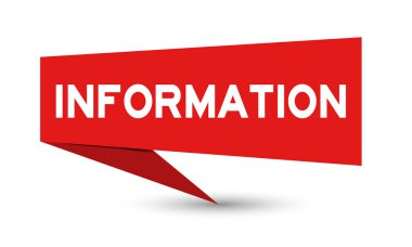 Beyaz arka plan üzerinde kelime bilgisi ile kırmızı kağıt konuşma afiş