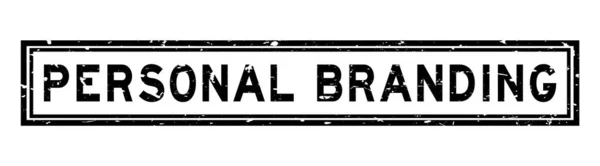 Grunge Black Personal Branding Wort Gummidichtung Stempel auf weißem Hintergrund — Stockvektor