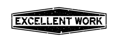 Beyaz arka plan üzerinde Grunge siyah mükemmel iş kelime altıgen kauçuk mühür damga