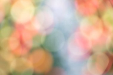 Renkli (kırmızı, sarı, mavi, yeşil, beyaz) bokeh arkaplan. Aralık