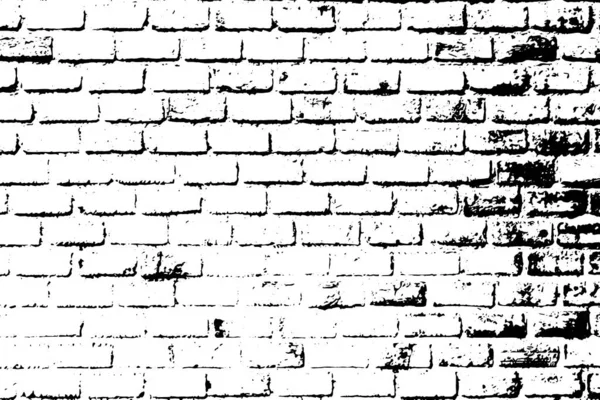 Grunge textura negra como forma de pared de ladrillo sobre fondo blanco (Vector). Uso para la decoración, envejecimiento o capa vieja — Archivo Imágenes Vectoriales