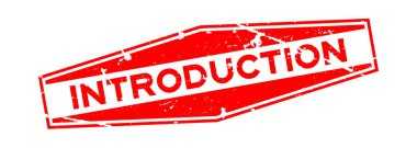 Grunge kırmızı giriş sözcüğü altıgen lastik mühür beyaz arka planda