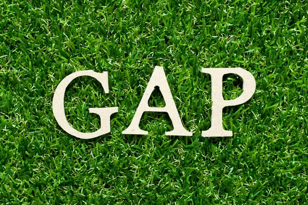 Wood Alphabet Lette Word Gap Abbreviation Good Agricultural Practice Gree — Stock Photo, Image
