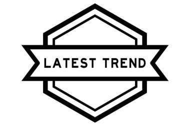 Altıgen vintage etiket pankartı siyah renkli ve beyaz arkaplanda son moda