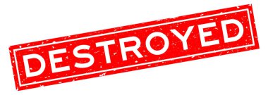 Grunge kırmızısı beyaz arkaplandaki sözcüğü yok etti.