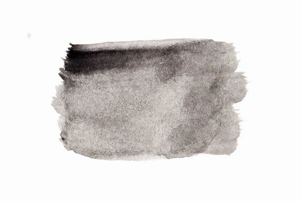 Μαύρο Χρώμα Ακουαρέλα Handdrawing Τετράγωνο Πινέλο Γραμμή Λευκό Φόντο Χαρτί — Φωτογραφία Αρχείου