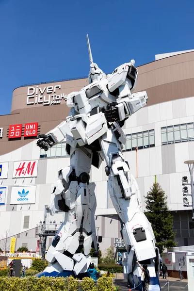 Tokyo Japan Nisan 2019 Kimliği Belirsiz Gezgin Tek Boynuzlu Gundam — Stok fotoğraf