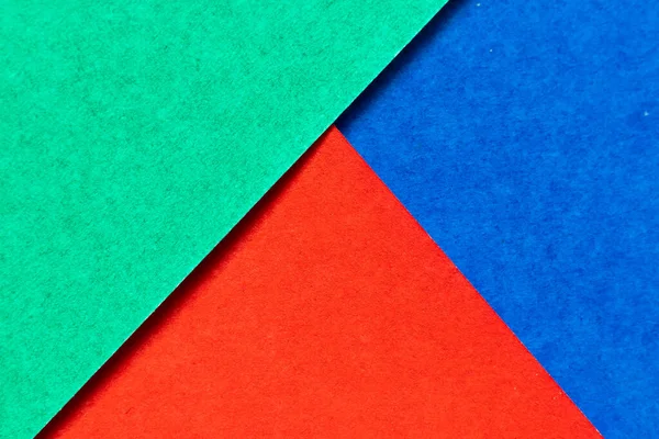 Fondo Texturizado Papel Color Verde Azul Rojo Abstracto Con Espacio — Foto de Stock