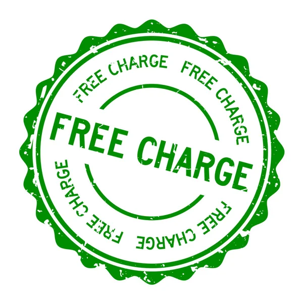 Grunge Zielony Free Charge Word Okrągła Gumowa Pieczęć Pieczęć Pieczęć — Wektor stockowy