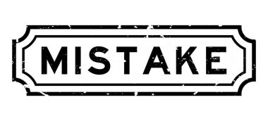 Grunge siyah hata kelime lastik iş mühür beyaz arka planda