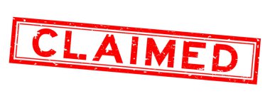 Grunge Red beyaz arka planda sözcüğün kare mührü olduğunu iddia etti.