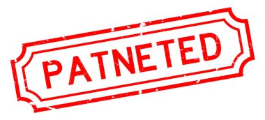 Grunge kırmızı kelime kauçuk iş mührü beyaz arka planda