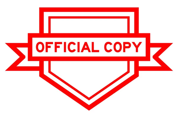 Bannière Étiquette Pentagone Couleur Rouge Vintage Avec Copie Officielle Mot — Image vectorielle
