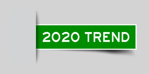 Εισάγεται Πράσινο Αυτοκόλλητο Ετικέτα Χρώμα Λέξη 2020 Τάση Γκρι Φόντο — Διανυσματικό Αρχείο