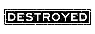 Grunge siyah beyaz arka planda kelime karesi kauçuk mühür damgası yok