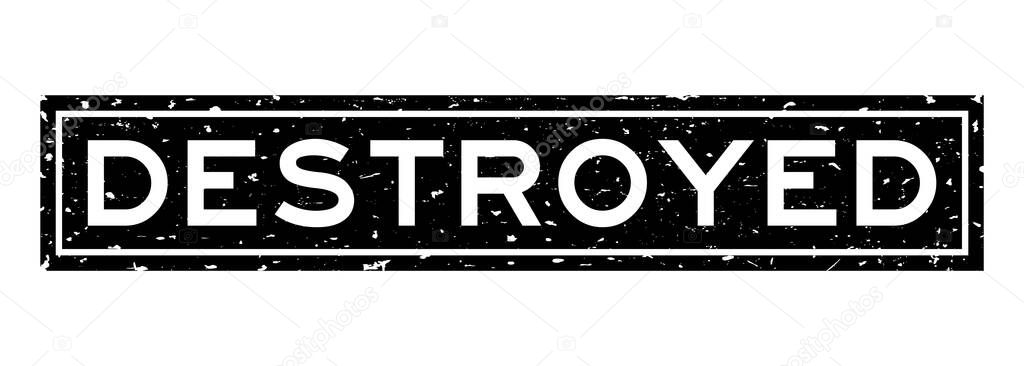 Grunge black destroyed word square rubber seal stamp on white background