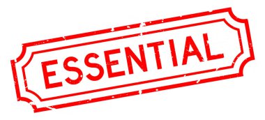 Grunge kırmızı kelime kauçuk iş mührü beyaz arka planda