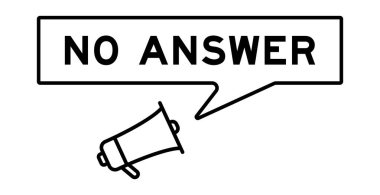 Konuşma baloncuklu megafon simgesi. Beyaz arkaplanda yanıt yok.