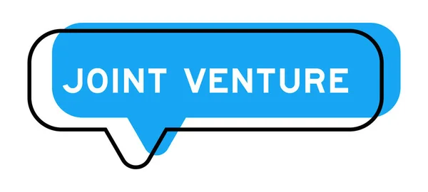 Banner Ujaran Dan Warna Biru Dengan Kata Joint Venture Pada - Stok Vektor