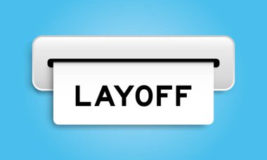 Mavi arkaplandaki makineden kelime çıkarması içeren beyaz kupon pankartı