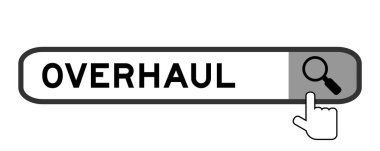 Beyaz arkaplanda büyüteç simgesini devretme ile sözcük değişikliğinde ara