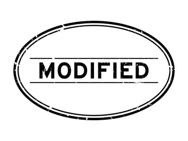 Grunge siyah kelime oval lastik mühür beyaz arka planda